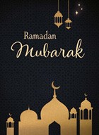 Donkere houten kaart Ramadan Mubarak